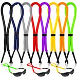 WXJ13 8 Pieces Floating Sunglass Strap Adjustable Sunglasses Straps Glasses Float Adjustable Eyewear Retainer Safety Outdoor Eyeglass Rope for Sport Swimming Men Women, 8 Color, Yellow, Red, Green,