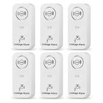 Water Leak Detector with 90 dB Alarm,Water Flood Sensor Leak and Drip Alert,Battery Power Water Alarm for Kitchen Washroom(Pack of 6)