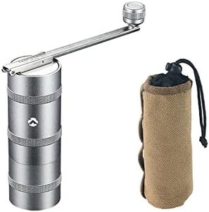 Campingmoon Manual Coffee Grinder Stainless Steel Coffee Grinder with Hand Crank Mill (M)