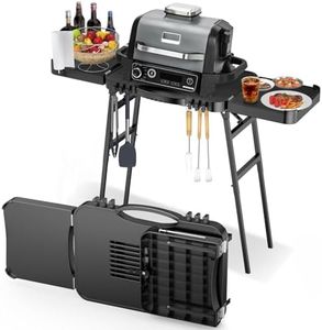 26"/30"/34" Portable Outdoor Grill Stand for Ninja Woodfire Outdoor Grill(OG701 OG850 OG951 OO101 Series), 51in Large Space, Upgrade Height & Quick-Fold Stand for Blackstone Griddle/Onni Pizza Oven