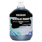 MEEDEN Black Acrylic Paint, Extra-Large 2L /67 oz Non-Toxic Rich Pigments Colors, Great-Value Titanium Paint Perfect for Acrylic Poured Paintings, Art Class, Wall Painting & Painting Party