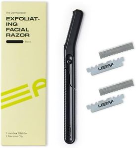 Leaf Shave | The Leaf Dermaplaner, Black - All-Metal, Reusable Dermaplaning Razor and Exofliating Tool for Women
