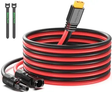 Bateria Power Solar to XT60 Charge Extension Cable 12AWG 10Ft Solar Connector to XT60 Adapter Cable for Solar Panel to LiFePO4 Battery RV Portable Power Station Solar Generator