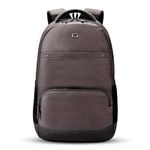 Gear Vintage2 Anti Theft Faux Leather 28 Ltrs Brown Laptop Backpack (LBPVG2LTH0201)