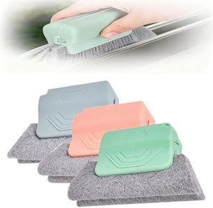 Magic Window Track Cleaner, Window Groove Cleaning Brush Hand-held Magic Windows Track Cleaner Tools Set Creative Cleaner Brushes Tools for Window lides Gaps, Sliding Door Tracks (3Color, 3pcs)