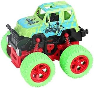 IndusBay® 4WD Monster Truck Offroad Cars Push and Go Toy Trucks Friction Powered Cars 4 Wheel Drive Vehicles for Toddlers Children Boys Girls Kids Gift, Green