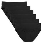 Intimate Portal Maternity Knickers Pregnancy Postpartum Underwear Foldable Cotton Pants 6-Pk Black M