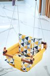 Nimit Swing For Kids | Jhula For Kids | Jhula For Baby | Baby Swing Hanging Indoor Outdoor | Baby Garden Swing With 2 Pillows (6 Months To 4 Years) (Up To 20 Kg) - Cotton, 15 Cm, Yellow