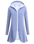 Zeagoo Women's Long Zip Up Hoodie Light Oversized Thin/Fleece Tunic Hooded Sweatshirt Jacket with Pockets