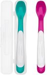 OXO Tot On-The-Go Infant Feeding Spoon with Case, Teal & Pink