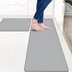 Pauwer Anti Fatigue Kitchen Rugs Sets 2 Piece Non-Slip Waterproof Kitchen Runner Rug Farmhouse Kitchen Rugs and Mats Comfort Standing Mat Cushioned Kitchen Floor Mats PVC Foam Kitchen Mats