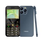 IKALL A2-2.8" Display Dual Sim Keypad Phone with Built-in 2200 mAh Long Lasting Battery, Vibrator (Blue)