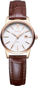 FIYTA Classic Series Watch Woman's Quartz Watch Date Display Female Casual Wrist Watch Leather Band