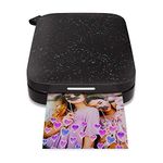 HP Sprocket Portable Photo Printer (Black Noirl) Instantly Prints ZINK 2x3" Sticky-Backed Photos from your iOS and Android Device