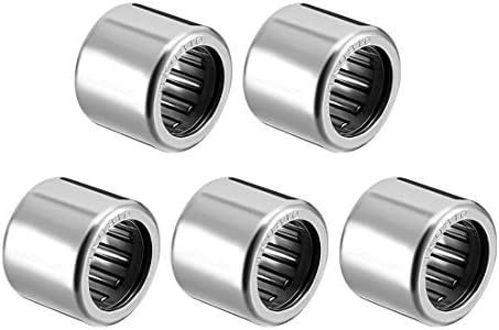 uxcell HK0810 Drawn Cup Needle Roller Bearings, Open End, 8mm Bore Dia, 12mm OD, 10mm Width (Pack of 5)