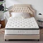 Queen Mattress, Suiforlun 12 Inch Mattress Queen, Cooling Gel Memory Foam Pocket Spring Hybrid Bed Mattress in a Box, Targeted Support & Pressure Relief, CertiPUR-US Certified, Medium-Firm