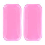 G2PLUS Silicone Eyelash Holder Pad for Eyelash Extensions, 4.3'' x 2.2'' Lash Stands Forehead Glue Pallet (Pink)