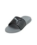 Puma unisex-adult Geo Black-Cool Mid Gray Slide Sandal - 7 UK (39453807)