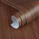 BAYYA Walnut Contact Paper 31.5x354 inch Brown Wood Contact Paper for Countertops Walnut Vinyl Wrap Waterproof Self-Adhesive Wood Wallpaper Peel and Stick Table Top Countertop Covers Oak Contact Paper