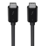 Belkin Thunderbolt 3 USB-C to USB-C Cable, Thunderbolt Certified, 40 Gbps, 5 K, 100 W, Type C 3.1, 0.8 m, Black