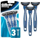 Gillette Mach3 Men's Disposable Razors, 3 Count