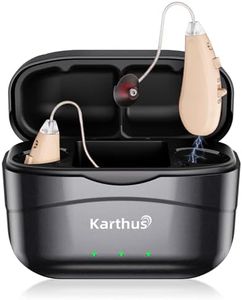 Karthus Hearing Aids, Rechargeable Hearing Aids for Seniors with Hearing Loss, Noise Cancelling & Clear Sound, Comfort & Invisible, 100H Long Battery, 7 Level Volume, One-Button Operation, Skin