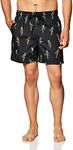 Kanu Surf Men's Riviera Swim Trunks (Regular & Extended Sizes), Parrots Black, X-Large