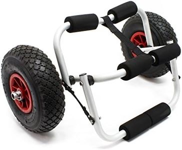 WilTec Chariot de Transport Pliant Alu Jusqu‘à 45 kg pour Bateaux canoë ou Kayak