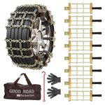 Car Snow Chains,8 Pack Tire Chains for Car, Pick Up Trucks and SUV Emergency Anti Slip Tire Chains Fit for Tire