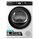 Hisense 3S WiFi Series DH3S802BW3 60cm Freestanding 8KG Heatpump Front Load Tumble Dryer - 16 Programmes - Auto dry- Steam Refresh - Allergy Care - White A+++ Rated