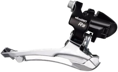 microSHIFT | R8 Front Derailleur | 7/8-Speed Double | 52T Max | Braze-On | Shimano Compatible