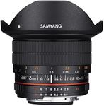 Samyang 12mm F2.8 Ultra Wide Fisheye Lens for Canon EOS EF DSLR Cameras - Full Frame Compatible