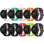 Compatible for Garmin Forerunner 245/245M, 20mm Width Silicone Wristband Replacement Watch Band for Garmin Forerunner 245/245M/645 Smart Watch (10 Colors)