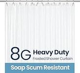 LIBA Shower Curtain Liners 72" W x 96" H, Frosted, 8G Heavy Duty Waterproof Shower Curtain Liner