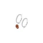 Thunaraz 16G Cartilage Hoop Earrings Surgical Steel Hinger Clicker 6MM/8MM/10MM Helix Hoops Silver 8MM