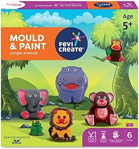 Fevicreate DIY Mould and Paint Jungle Animals Craft kit | Kids DIY Craft 5 Years | DIY Craft and Paint kit