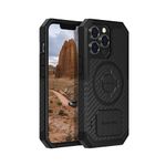 Rokform - iPhone 13 Pro Case, Rugged Series, Dual Magnet Plus MagSafe Compatible, Magnetic Protective Apple Gear, iPhone Cover with RokLock Twist Lock, Drop Tested Armor (Black)