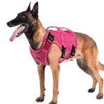 Forestpaw Upgraded Mesh Breathable Tactical Dog Harness,Reflective Military Dog Harness,No Pull Front Clip Service Dog Vest with 2 Handles,Adjustable Pet Vest for Medium Large Dogs(RO-M)