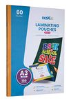 Deskit Laminating Pouches, A3 Matt, 150 Microns, 60 per pack. Create Clear and Durable Posters with a Modern Finish.