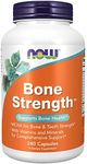 NOW Foods Supplements, Bone Strength™ with Microcrystalline Hydroxyapatite (MCHA), Magnesium and Vitamins C,D and K, 240 Capsules