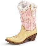 Pink Ladies Cowboy Cowgirl Boot Vase - Great Western Country Home Accent !!