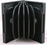 Four Square Media 10 X CD DVD/BLU RAY 39mm Black DVD 12 Way Case for 12 Disc - Pack of 10