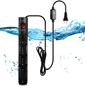 AIWEK Aquarium Heater 50W 100W 300W 500W Upgraded Fish Tank Heater with Leaving Water Automatically Stop Heating and Advanced Temperature Control System (500W)