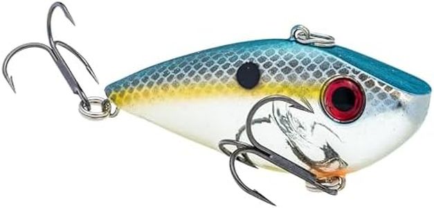 Strike King (REYESD14-514) Red Eyed Shad Fishing Lure, 514 - Chrome Sexy Shad, 1/4 oz, 3D Eyes