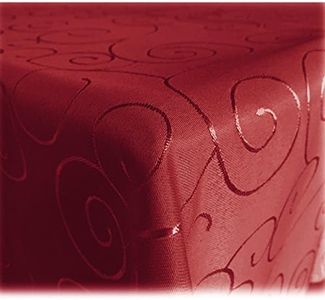 JEMIDI tablecloth ornaments silk gloss noble table cover tablecloth 31 sizes and 7 colours dark red 110x220