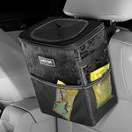 HOTOR Car Trash Can with Lid and St