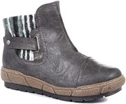 Pavers Wide Fit Ankle Boots - Grey Size 7