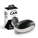 Kitchen Mama One-to-Go Electric Can Opener: One-Touch Operation, Auto Detect Most Can Shapes, Auto-Stop As Task Completes, Smooth Edge, Handy with Lid Lift, Battery Operated Can Opener (White)