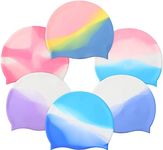 Toyshine Friendly Swede Silicone Long Hair Swim Caps - Durable Silicone Swimming Caps (Pack of 3) Color May varySSTP