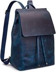 S-ZONE Women Genuine Leather Backpa